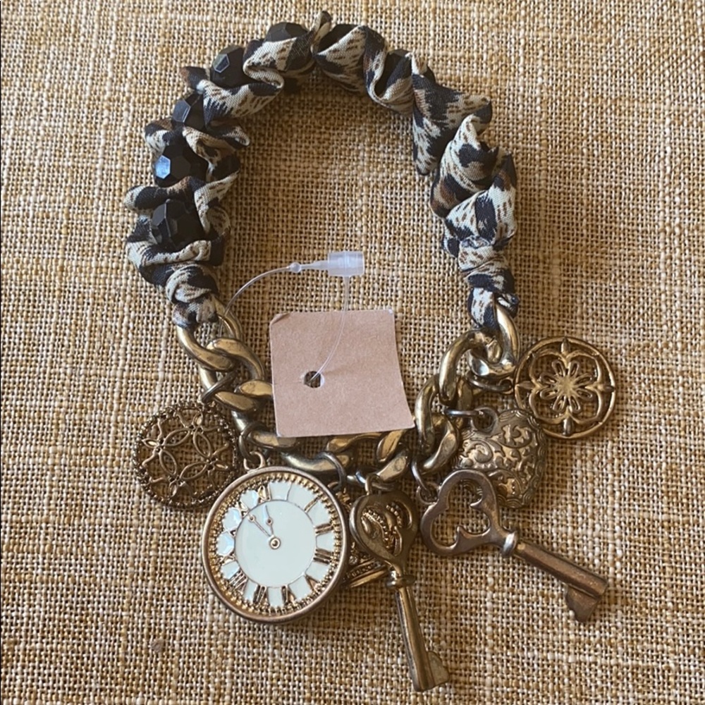 Elapsed print charm bracelet